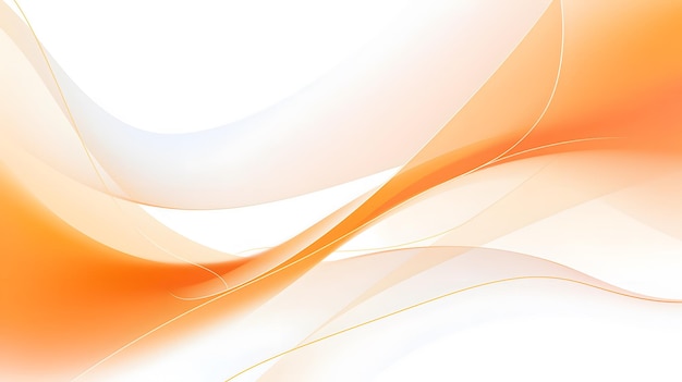 写真 曲線の背景は白い表面に精巧なオレンジと白の曲線です