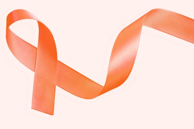 Orange december, national Skin Cancer Prevention Campaign. Orange ribbon.