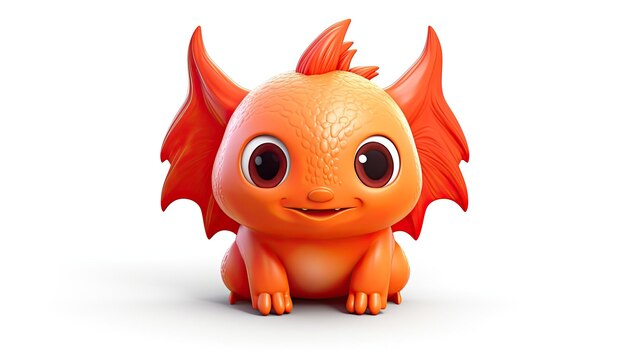 Photo orange dragon with a black eyes