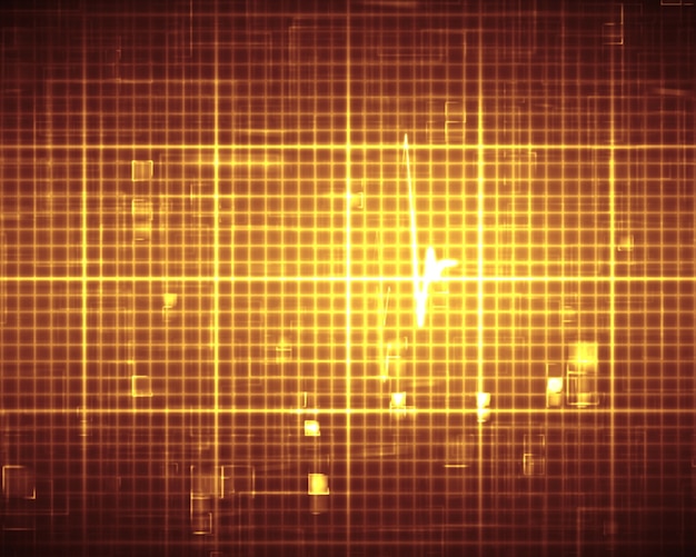 Orange ECG heartbeat