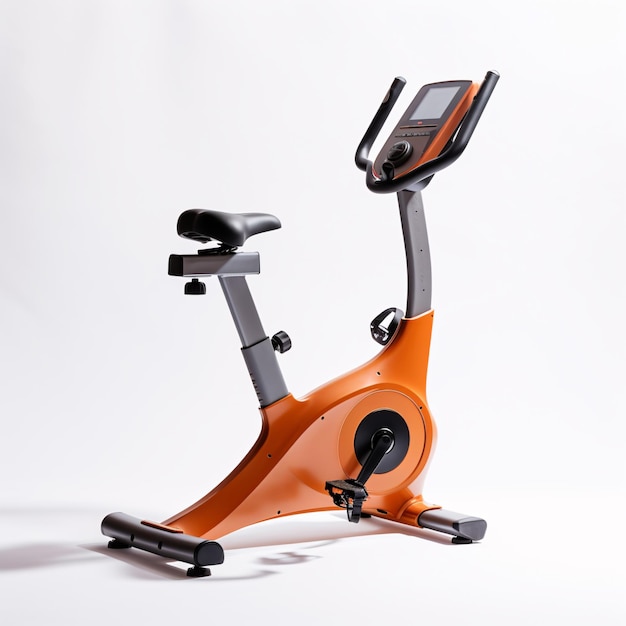 Photo an orange exercise bike