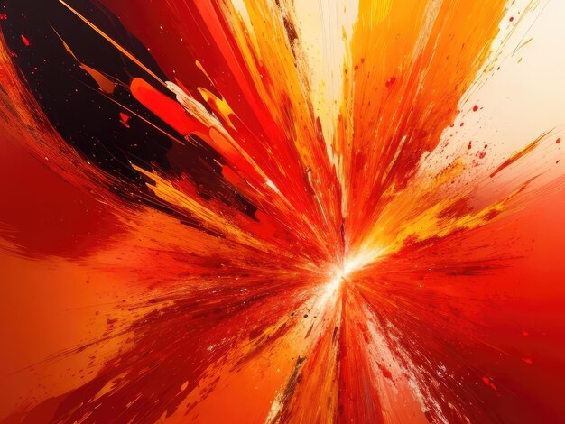 An orange explosion abstract background