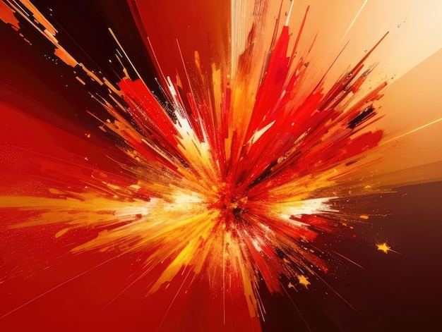 An orange explosion abstract background