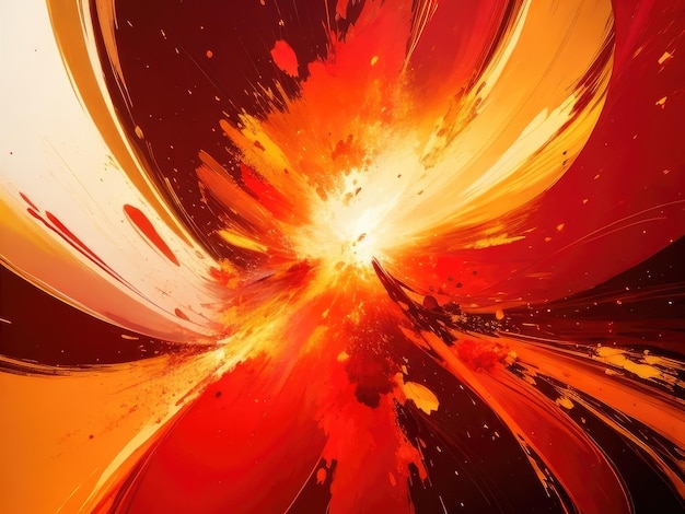 An orange explosion abstract background