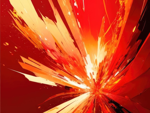 オレンジ色の爆発の抽象的な背景