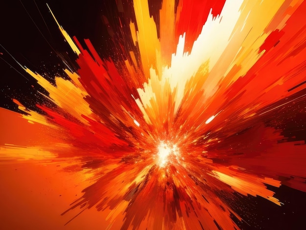 An orange explosion abstract background