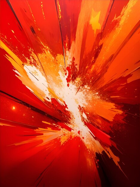 An orange explosive abstract background