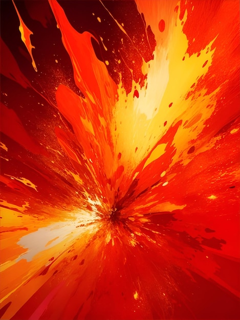 An orange explosive abstract background