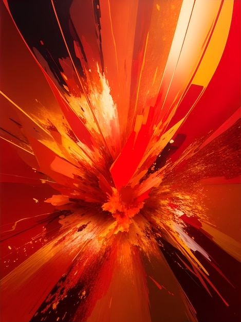 An orange explosive abstract background