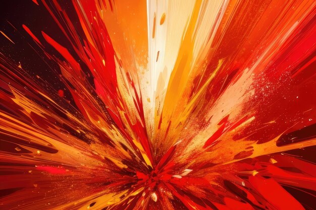 An orange explosive abstract background