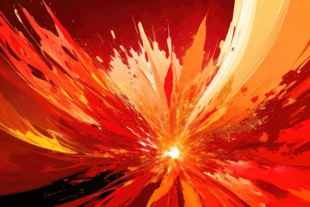 An orange explosive abstract background