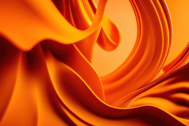 Orange fabric with a swirl in the center