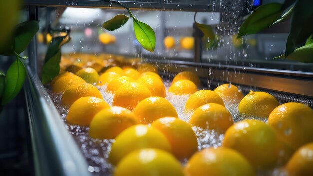 orange in a factory process