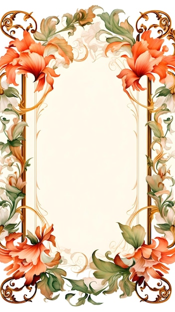 Orange flower template