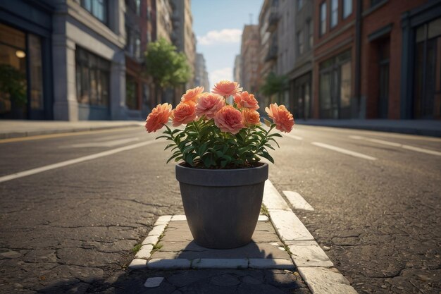 Foto fiori d'arancia in ambienti urbani