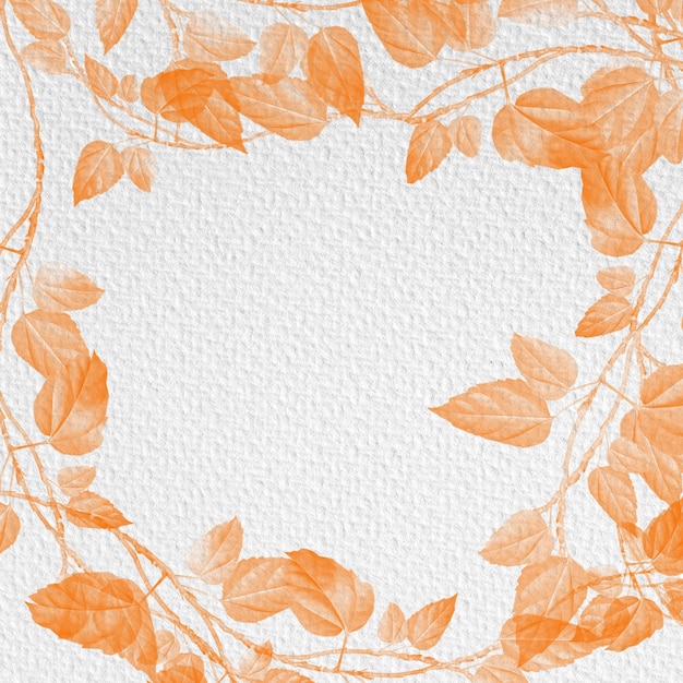 Orange Flowers Watercolor Frame seamless patterns