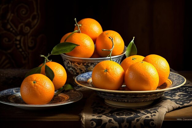 orange fresh on the table
