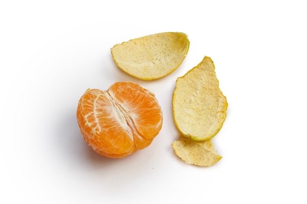 Orange fruit isolated on white background.