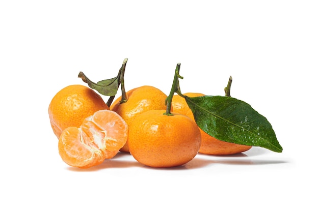 Orange fruit isolated on white background