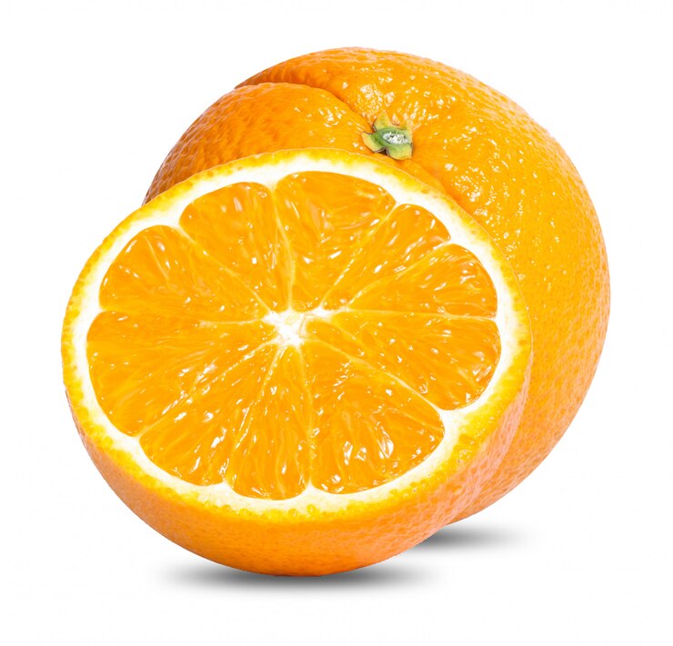 Photo orange fruit isolated on white background