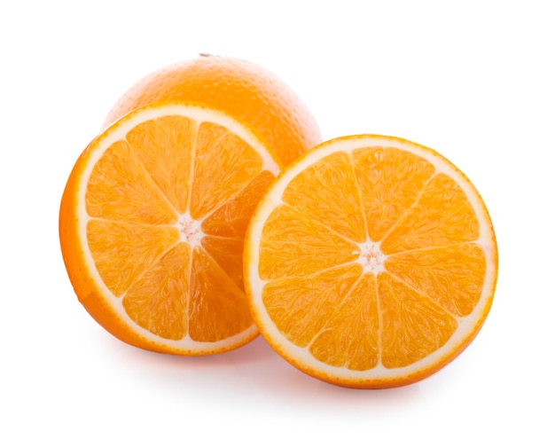 Orange fruit isolated on white background