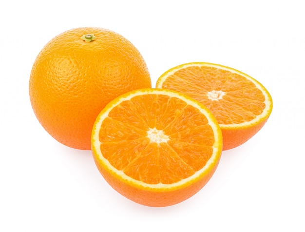 Orange fruit isolated on white background