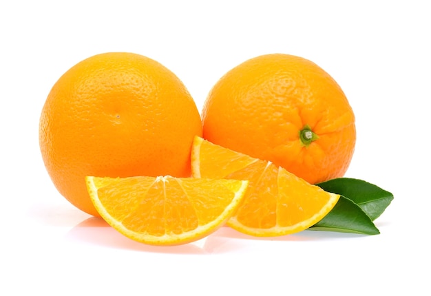 Orange fruit isolated on white