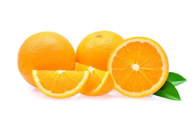 Orange fruit isolated on white