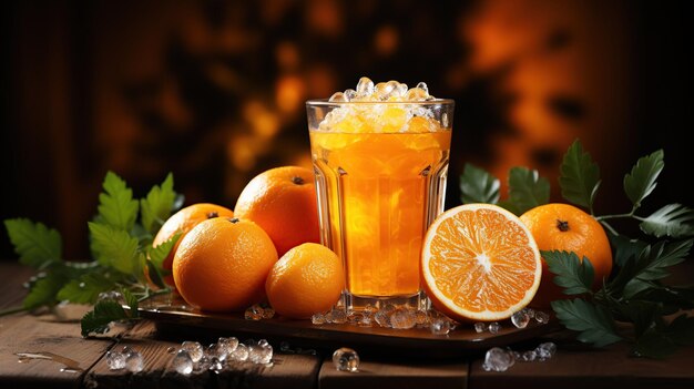 Photo orange fruit jus for banner ads