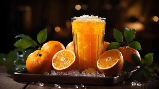 Photo orange fruit jus for banner ads