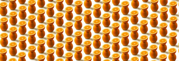 Orange fruit panoramic pattern