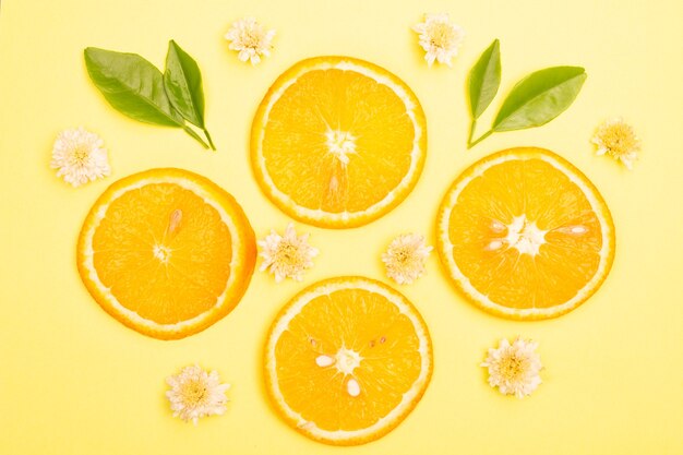 Orange fruit pattern composition