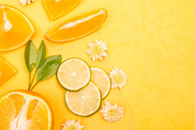 Orange fruit pattern composition