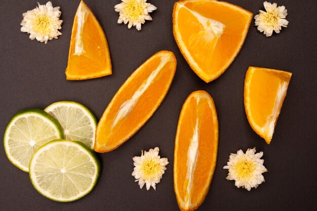 Orange fruit pattern composition