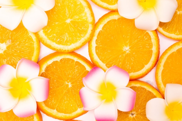 오렌지 과일 패턴 구성