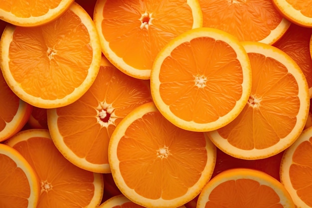 Orange fruit pattern healthy food background directly aboveorange slices as background texture