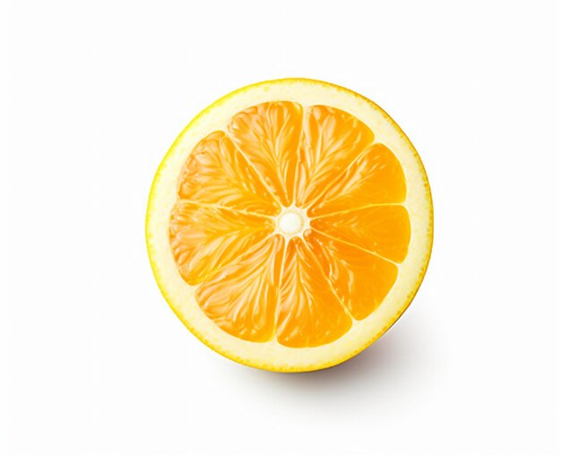 orange fruit slice on a white background