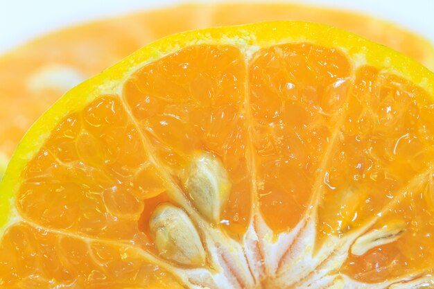 Orange fruit sliced isolated