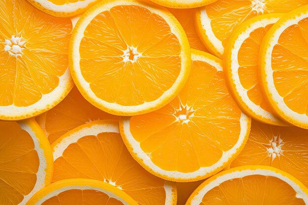 Orange fruit slices citrus arrangement full frame background