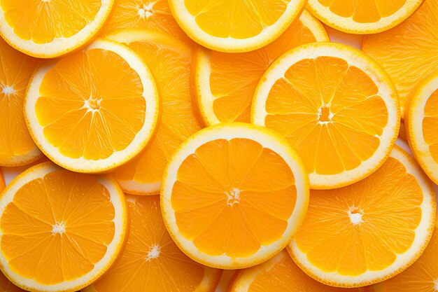 Orange fruit slices citrus arrangement full frame background