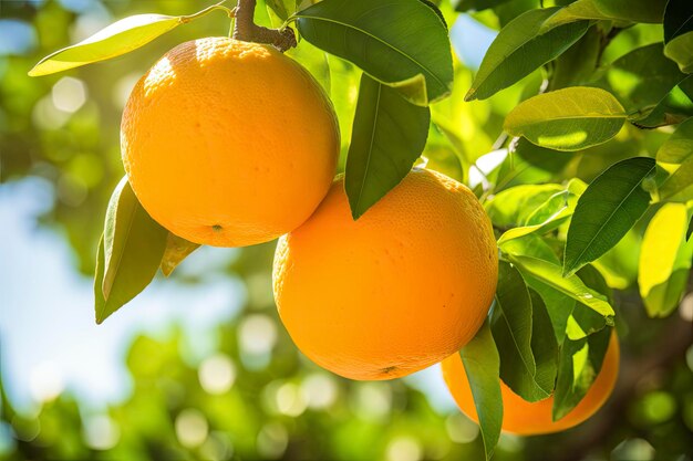 Orange fruit on tree