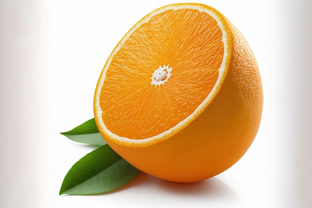 Orange fruit on a white backdrop isolated