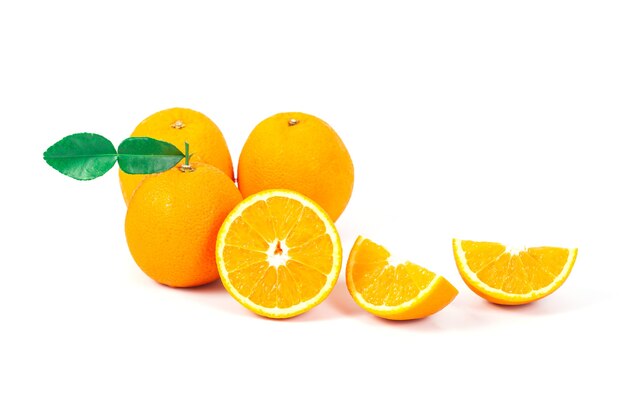 orange fruit on white background isolate