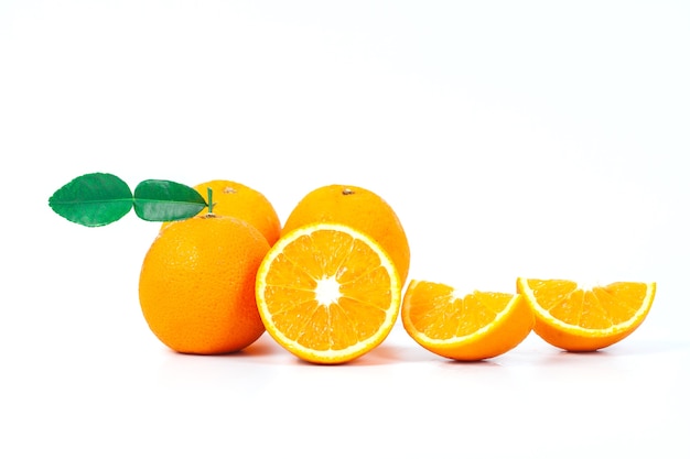 orange fruit on white background isolate