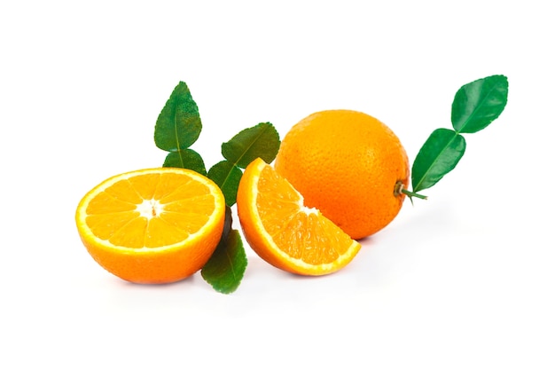 orange fruit on white background isolate