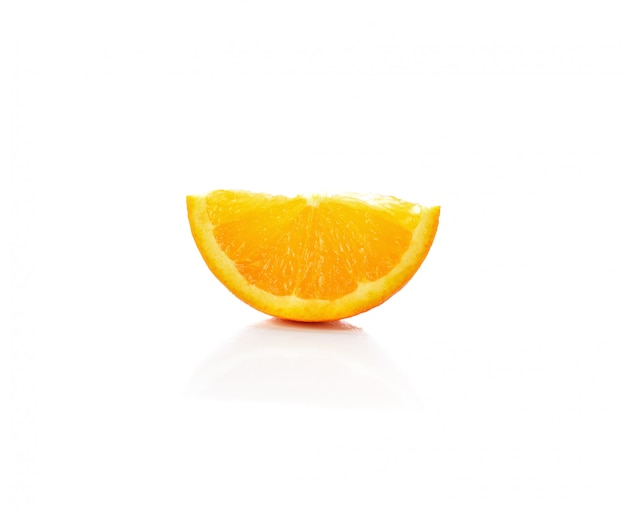 Orange fruit on white background