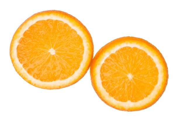 Orange fruit on white background