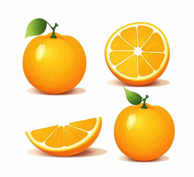 Orange Fruit Whole and Halves