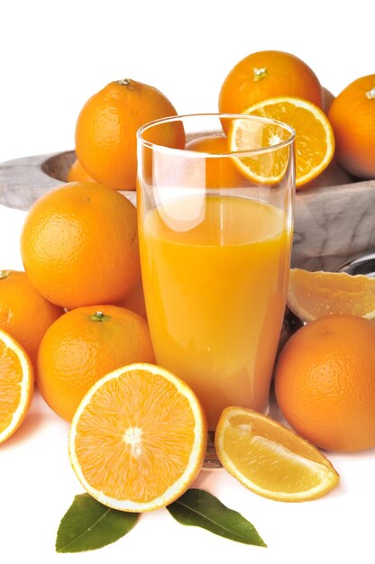 Orange fruits in glass