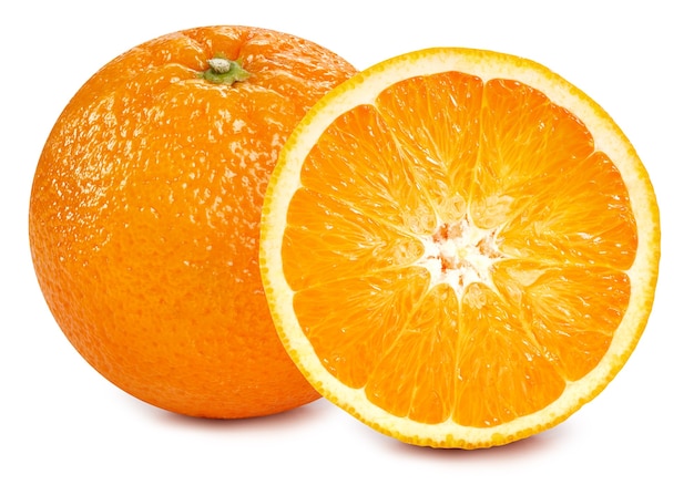 Orange fruits isolated on white background. orange clipping path